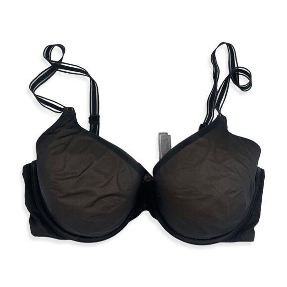 VICTORIAS SECRET Lined Perfect Coverage Black/Nude Underwire Bra Multiway 32D - Picture 1 of 9